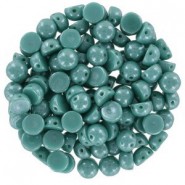 Czech 2-hole Cabochon Perlen 6mm Jade Shimmer 63130